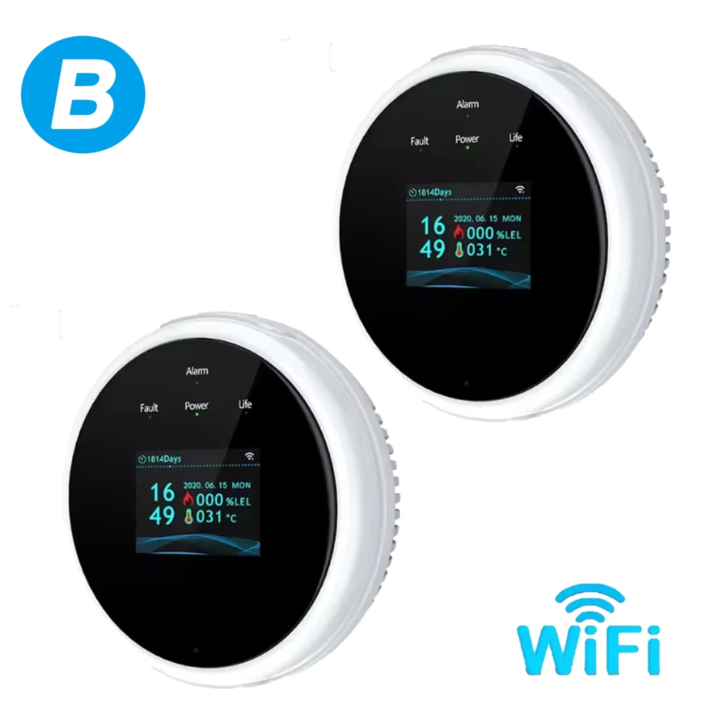 UK Home Safe Smart Leak Detector
Wi-Fi Natural Gas Leak Detector with App Control | Digital LED Alarm | High Sensitivity | EU Plug