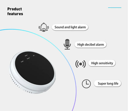 UK Home Safe Smart Leak Detector
Wi-Fi Natural Gas Leak Detector with App Control | Digital LED Alarm | High Sensitivity | EU Plug