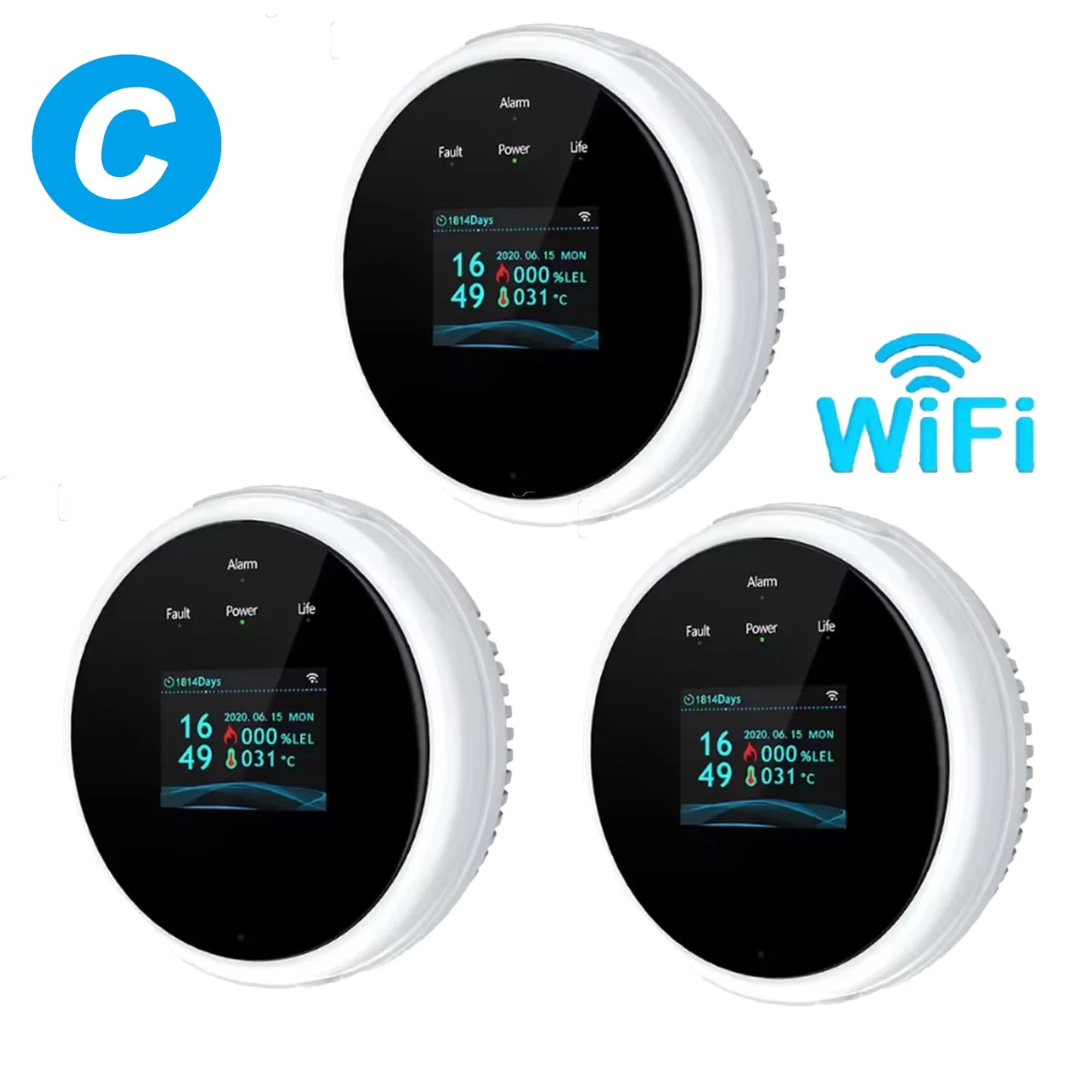 UK Home Safe Smart Leak Detector
Wi-Fi Natural Gas Leak Detector with App Control | Digital LED Alarm | High Sensitivity | EU Plug