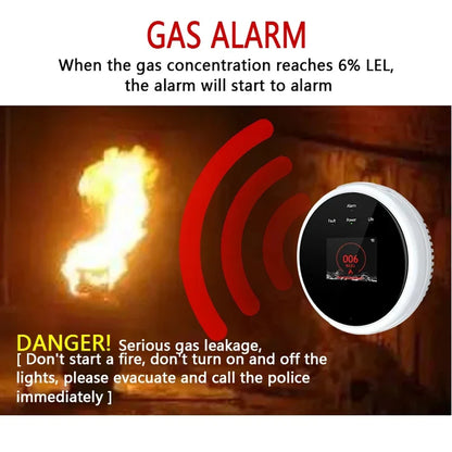 UK Home Safe Smart Leak Detector
Wi-Fi Natural Gas Leak Detector with App Control | Digital LED Alarm | High Sensitivity | EU Plug