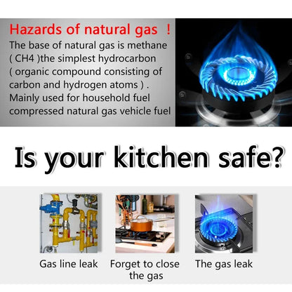 UK Home Safe Smart Leak Detector
Wi-Fi Natural Gas Leak Detector with App Control | Digital LED Alarm | High Sensitivity | EU Plug