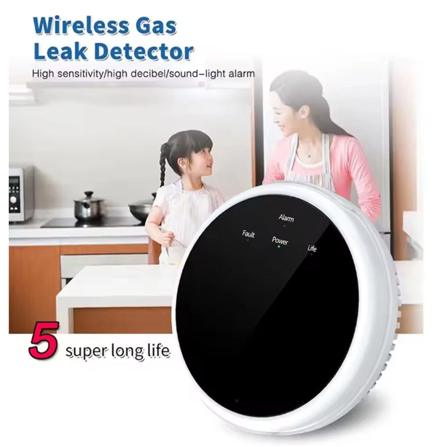 UK Home Safe Smart Leak Detector
Wi-Fi Natural Gas Leak Detector with App Control | Digital LED Alarm | High Sensitivity | EU Plug